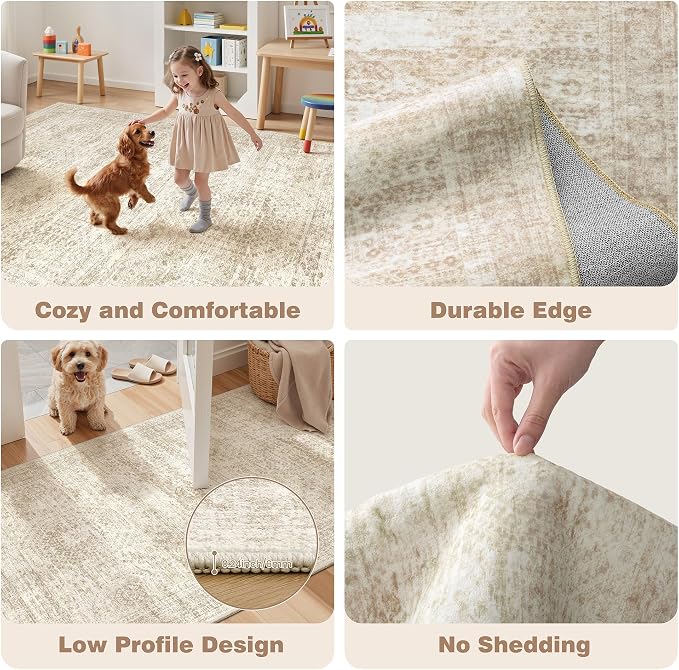 Washable Kitchen Rugs Sets of 3 Piece, Hallway Runner Rug Non-Slip - Image 7