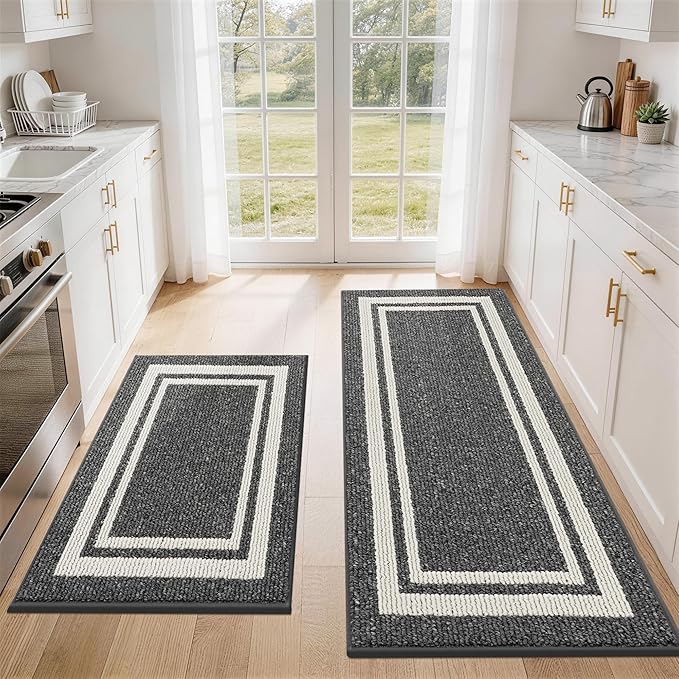 COSY HOMEER Kitchen Rugs Non-Slip 24x35/24x60 Inch Thick Polypropylene Standing by COSYHOMEER