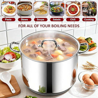 Herogo 24-Quart 18/10 Stainless Steel Stock Pot - Image 5