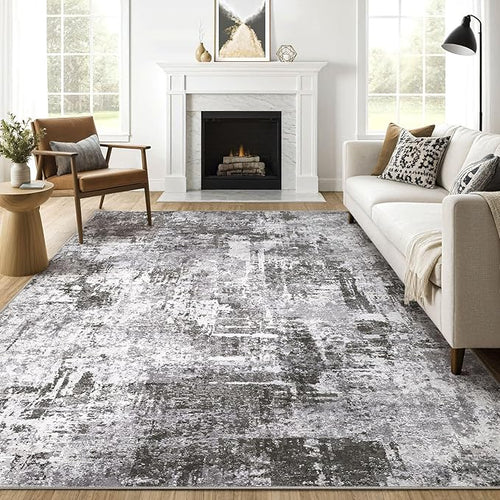 10x12 Area Rug Living Room: Washable Large Abstract Modern Soft Rugs Stain by LOONGRUG