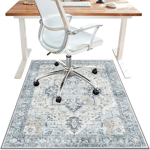 36"x60" Office Chair Mat for Hardwood Tile Floor, Under Desk Carpet Protector by BESBLEE