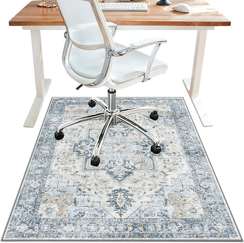 36"x48" Office Chair Mat for Hardwood Tile Floor, Under Desk Carpet Protector by BESBLEE