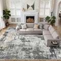 10x14 Area Rugs Living Room: Washable Large Abstract Modern Soft Rug Stain by LOONGRUG