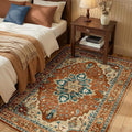 RELEANY Area Rugs 3'x4' Washable Non-Slip, Floral Vintage Distress Medallion by RELEANY