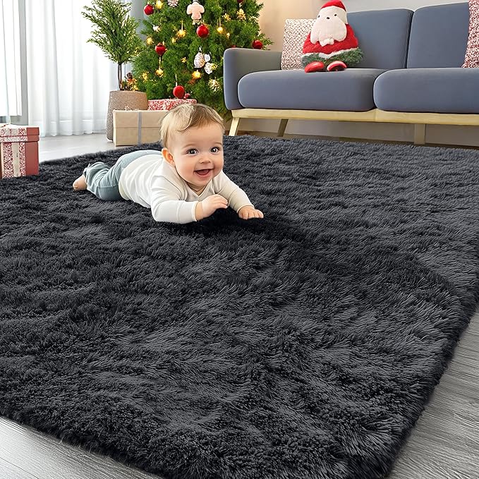 OLANLY 4x10 Area Rugs for Living Room Bedroom, Machine Washable Soft Fluffy by OLANLY