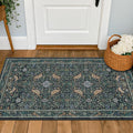 Hazo Haus Washable Floral Small 2x4 Thin Door Mats by HazoHaus