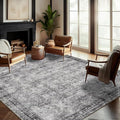 CHAMPLANT Washable Area Rug 8'x10' Retro Boho Design Non-Shedding Non-Slip Easy by CHAMPLANT