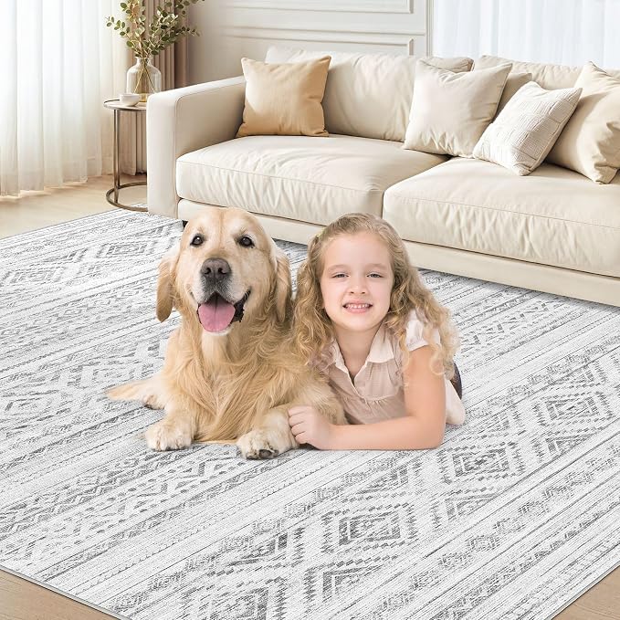 cotiled 5x7 Area Rugs Living Room Rug: Washable Boho Rugs - Image 8