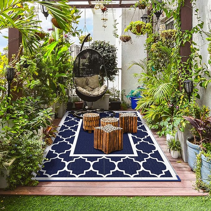 GENIMO 4' x 6' Outdoor Rug Waterproof - Image 3