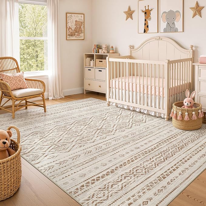 Nakagishi Area Rug Living Room Rugs: 6x9 Large Soft Machine Washable Boho - Image 7