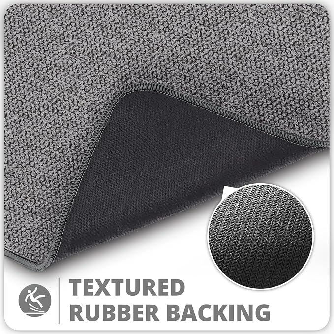 Bosap Bathroom Rugs Set 2 Pieces, Thin Bathroom Mats, Toilet Rugs, Quick Dry - Image 4