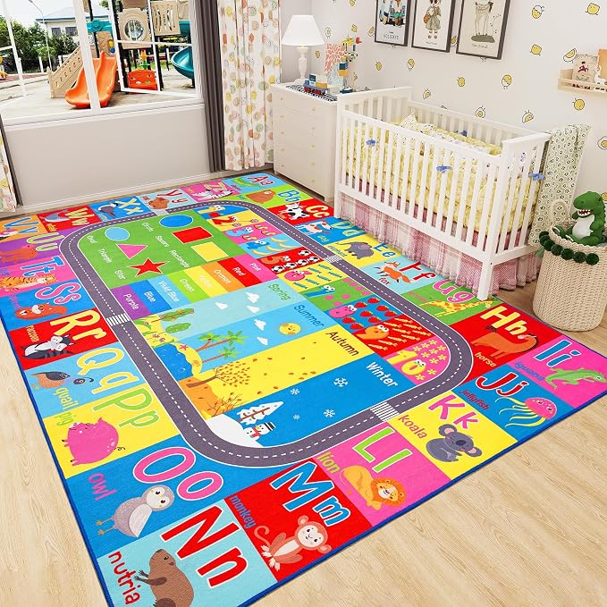 HOMORE Kids Rug, 10x14 Large Educational Rugs - Image 7