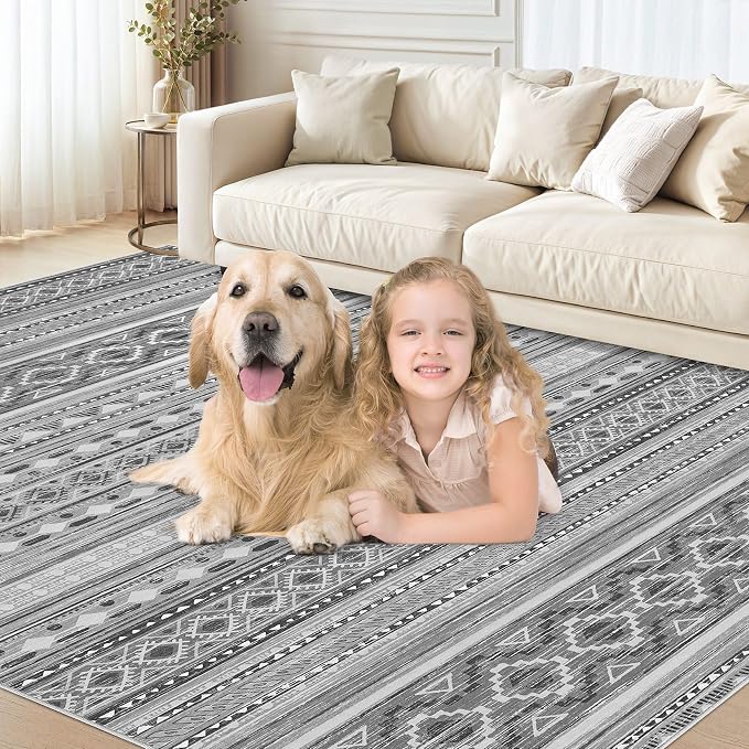 cotiled 10x12 Area Rugs Living Room Rug: Washable Boho Rugs - Image 5