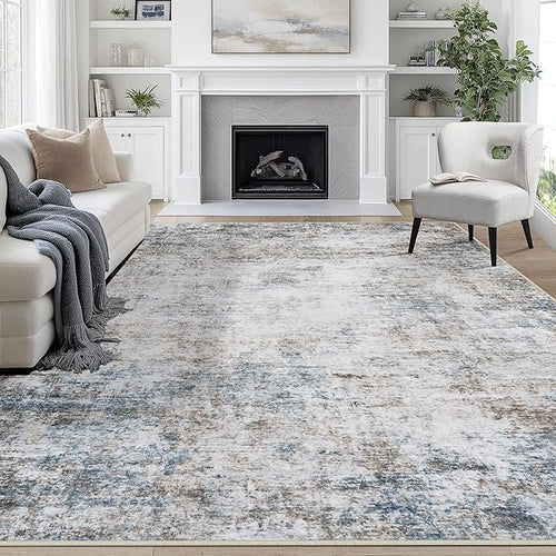 9x12 Area Rugs for Living Room Rug Washable: Abstract Large Rug for Dining Room by Aelenmu