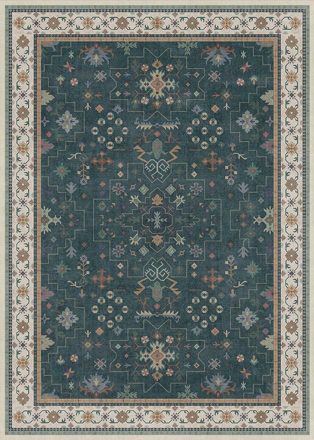 Hazo Haus Dark Green Oushak Living Room Rug 10x14 - Image 3
