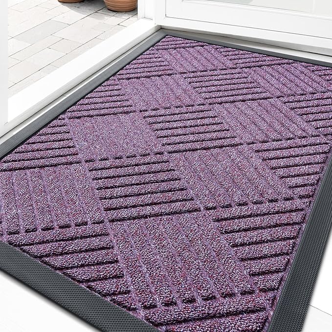 OLANLY Front Door Mat Outside Entrance 29.5x17, Heavy Duty Sturdy Natural by OLANLY