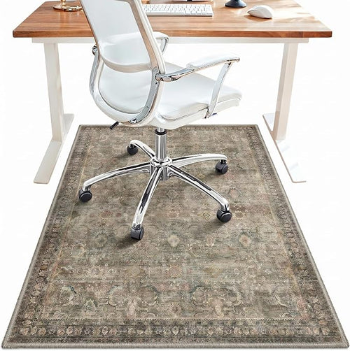 36"x48" Office Chair Mat for Hardwood Tile Floor, Under Desk Carpet Protector by BESBLEE