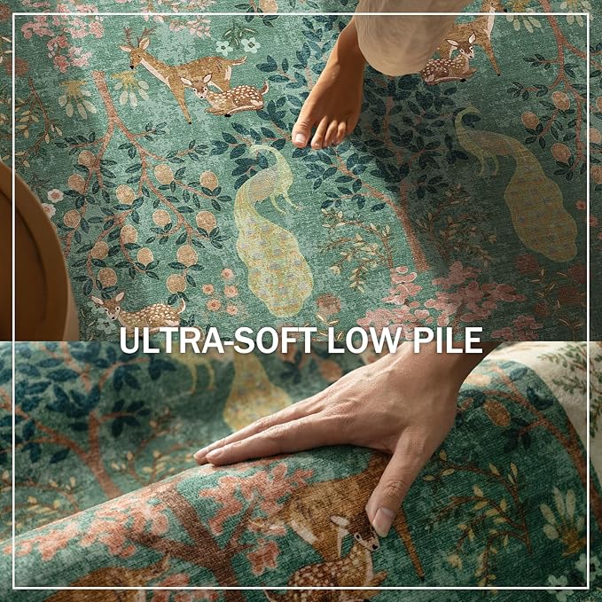 Runner Rug Washable Kitchen Runner: 2'6"x8' Hallway Runner Stain Resistant Non - Image 5