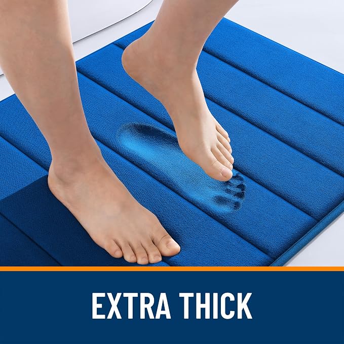 OLANLY Memory Foam Bath Mat 44x24, Super Soft Absorbent Bathroom Rugs, Quick Dry - Image 6