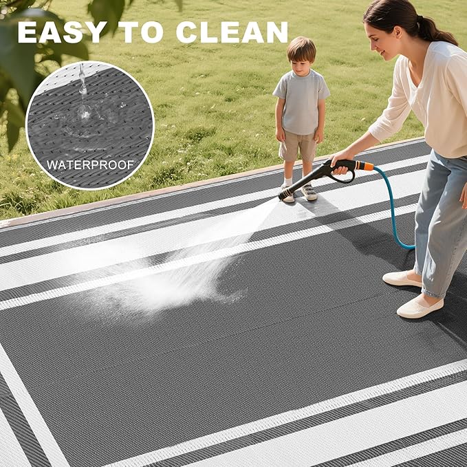 RURALITY Outdoor Rugs 5x8 for Patios Clearance, Waterproof Mats for Porch - Image 5
