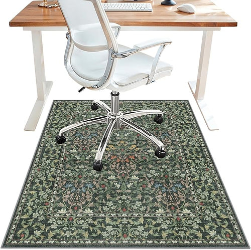 36"x60" Office Chair Mat for Hardwood Tile Floor, Under Desk Carpet Protector by BESBLEE