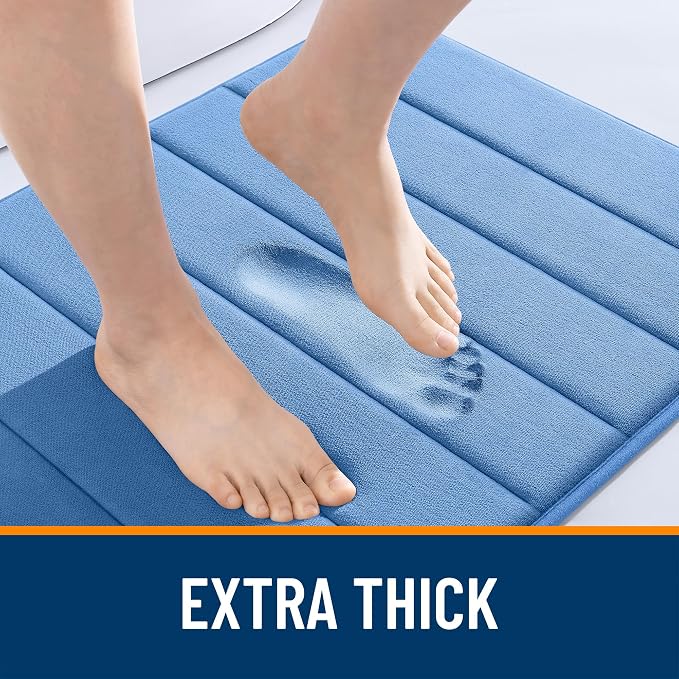 OLANLY Memory Foam Long Bathroom Rugs Runner 47x20, Super Soft Absorbent Bath - Image 6