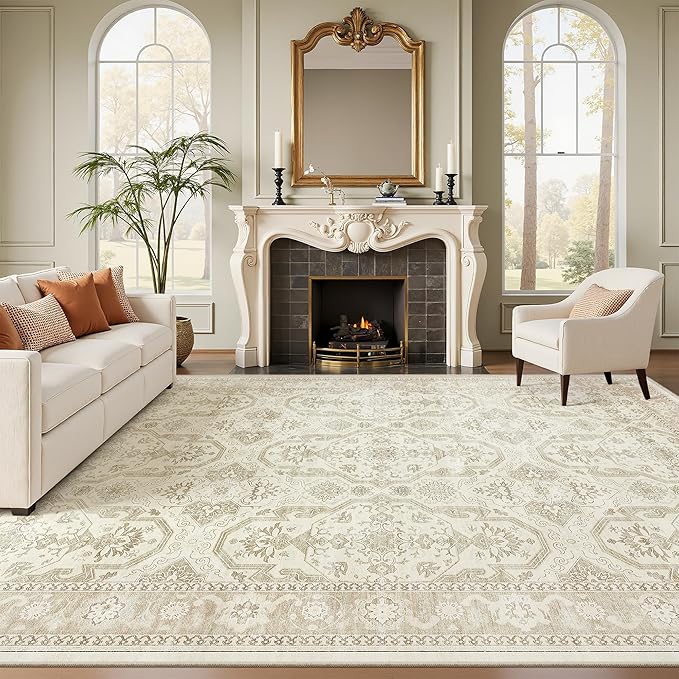 Soalmost Washable Area Rug 8x12, Large Soft Rugs by Soalmost