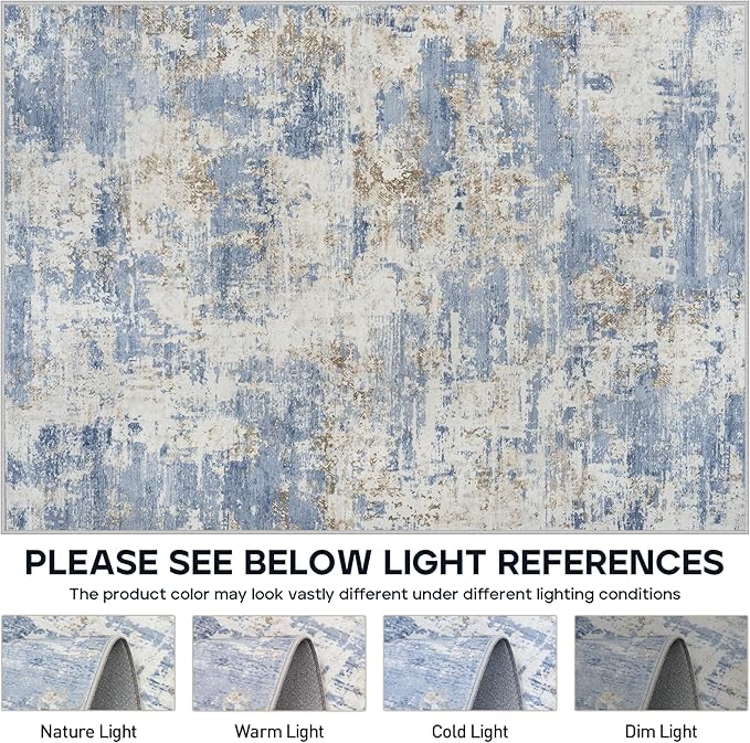 5x7 Area Rugs for Living Room Rug Washable: Modern Rug for Dining Room Bedroom - Image 7