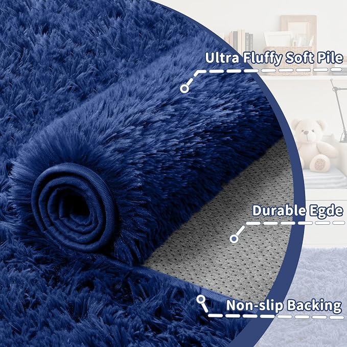 8x10 Area Rug for Living Room: Ultra Soft Fluffy Rug Modern Large Thicked Shag - Image 7