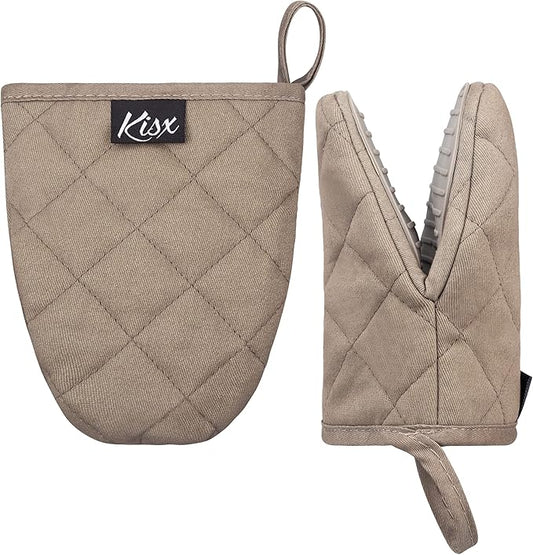 Oven Mitts Heat Resistant – Mini Oven Mitts, Silicone Gloves Heat Resistant by KisxLiving
