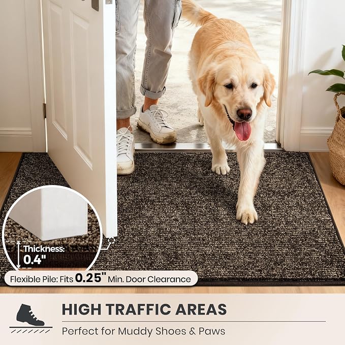 PURRUGS Dirt Trapping Door Mat 24" x 59", Non-Slip Machine Washable Entry Rug - Image 6