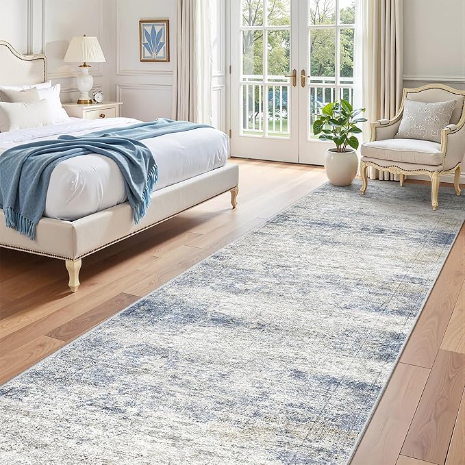 3x12 Runner Rug for Hallway, Non-Slip Long Bathroom Rugs Runner for Kitchen by Restydon
