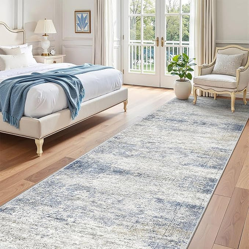 3x12 Runner Rug for Hallway, Non-Slip Long Bathroom Rugs Runner for Kitchen by Restydon