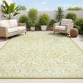 JONATHAN Y Boho Medallion Indoor Outdoor Area Rug 4X6 Green/Cream, Malta by JONATHANY