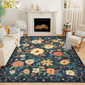 DUKINO 5x7 Area Rug, Floral Rugs by DUKINO
