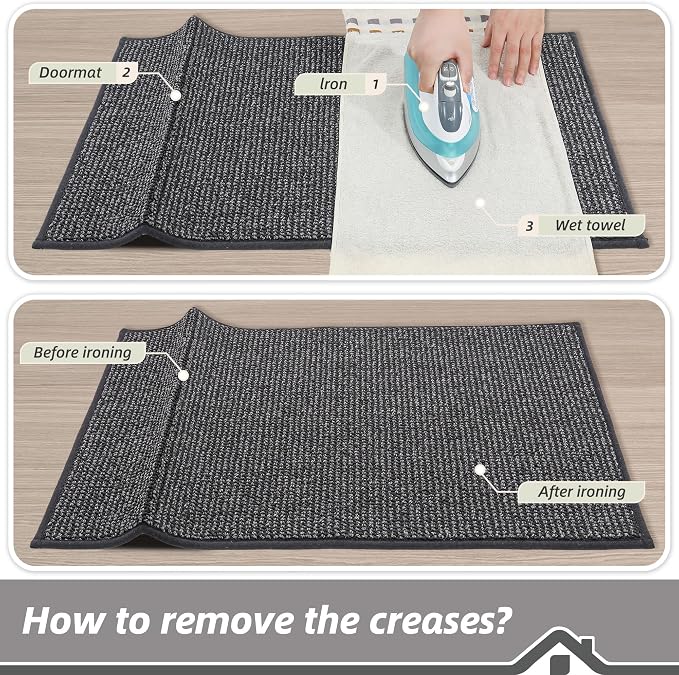 BEQHAUSE Dirt Trapper Door Mat 24" x 60", Non-Slip Washable Doormats Entrance - Image 9