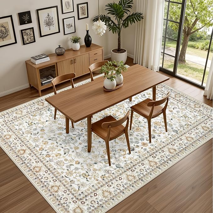 Area Rugs 10x14 Living Room Rug: Washable Rug Soft Vintage Boho Carpet Indoor - Image 4