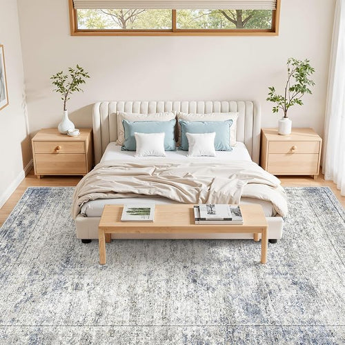8x10 Area Rugs for Living Room, Non-Slip Backing Large Washable Rug for Nursery by Restydon