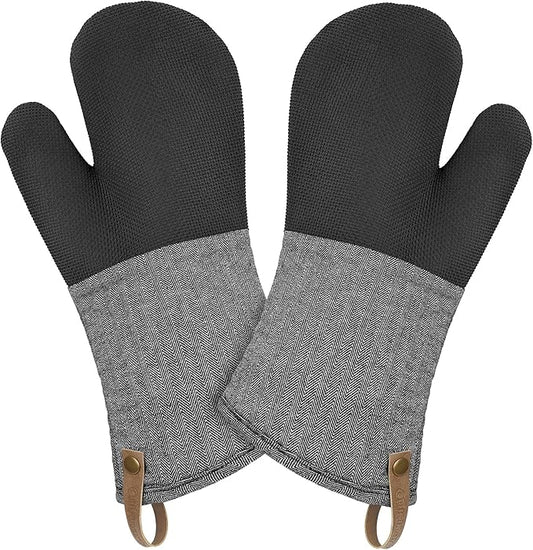 Cuisinart Heritage Kitchen Oven Mitts – Heat-Resistant Kitchen Mitts by BestBrands