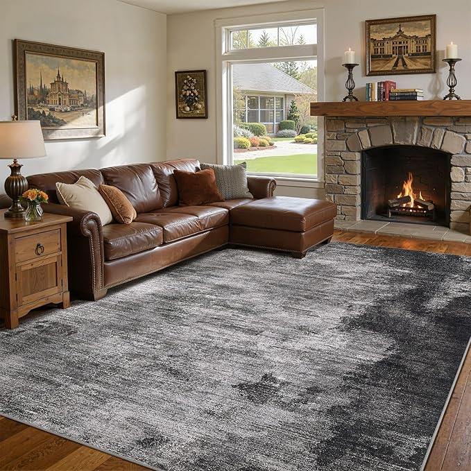 DMOYEST 10x12 Area Rug for Living Room Washable Abstract Rug by DMOYEST
