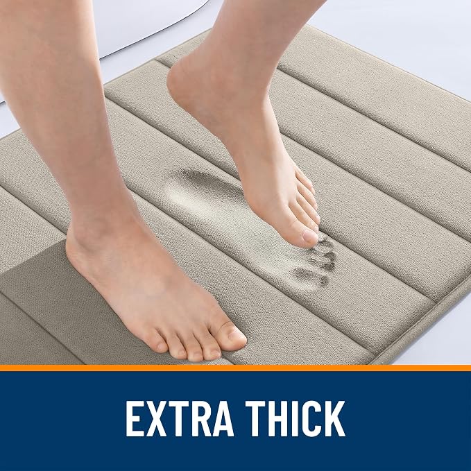 OLANLY Memory Foam Long Bathroom Rugs Runner 70x24, Super Soft Absorbent Bath - Image 6