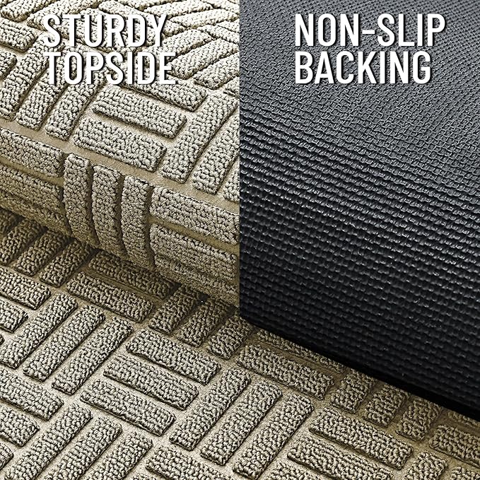 OLANLY Front Door Mat Outside Entrance 35x23, Heavy Duty Sturdy Natural Rubber - Image 4