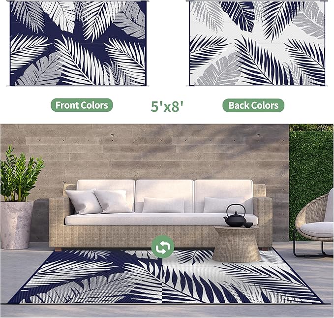 GENIMO Outdoor Rug 5' x 8' Waterproof - Image 2