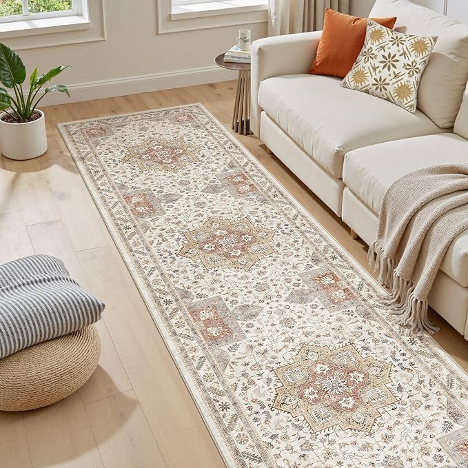 Vintage Hallway Runner Rug 2x10: Large Soft Washable Entryway - Image 5