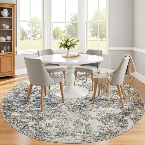 8ft Washable Round Rug - Image 2