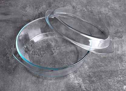 Round Tempered Glass Casserole Dish - 4QT - Image 6