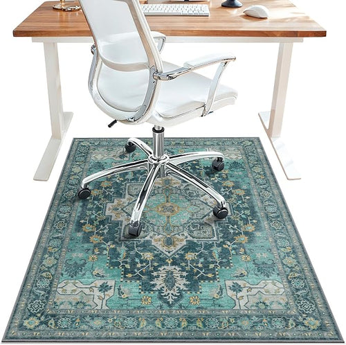 36"x60" Office Chair Mat for Hardwood Tile Floor, Under Desk Carpet Protector by BESBLEE