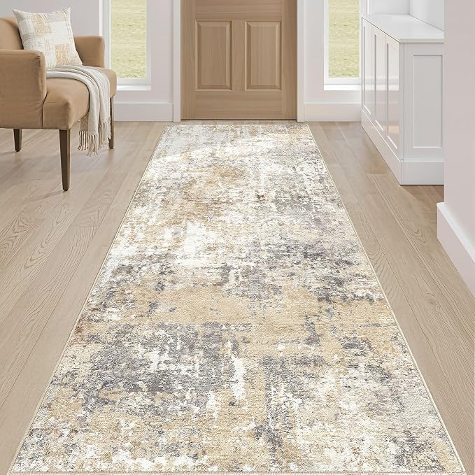 Runner Rug Kitchen Washable Rugs: 2x10 Non-Slip Abstract Soft Modern Stain - Image 4