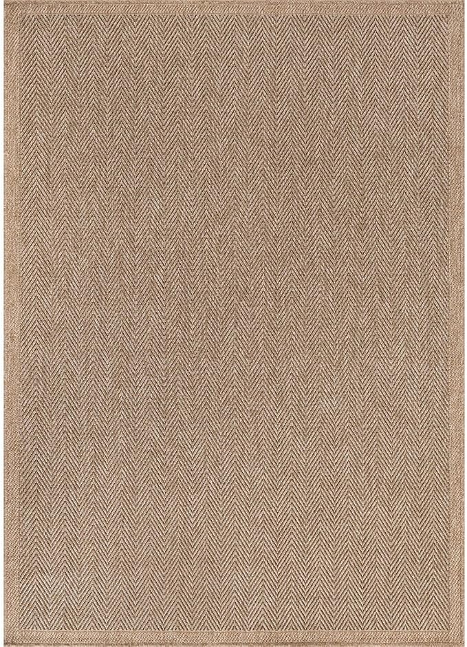 CAMILSON Easy Jute Rug 6x9, Indoor Outdoor Natural Color Fiber Area Rugs - Image 2