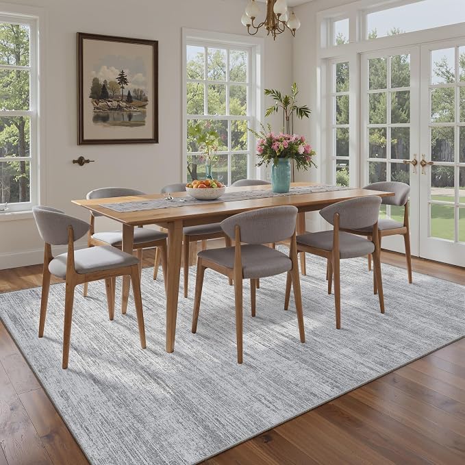 4x6 Rug - Stain Resistant Abstract Washable Rugs, Anti Slip Area Rugs - Image 7